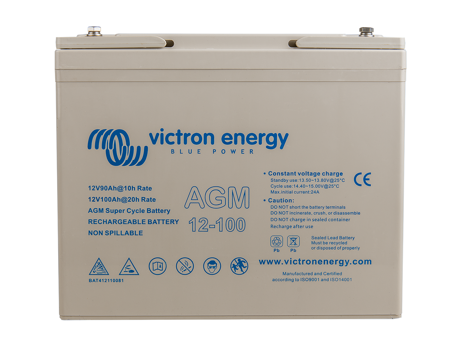 Victron 12V/100Ah AGM Super Cycle Battery (M6)