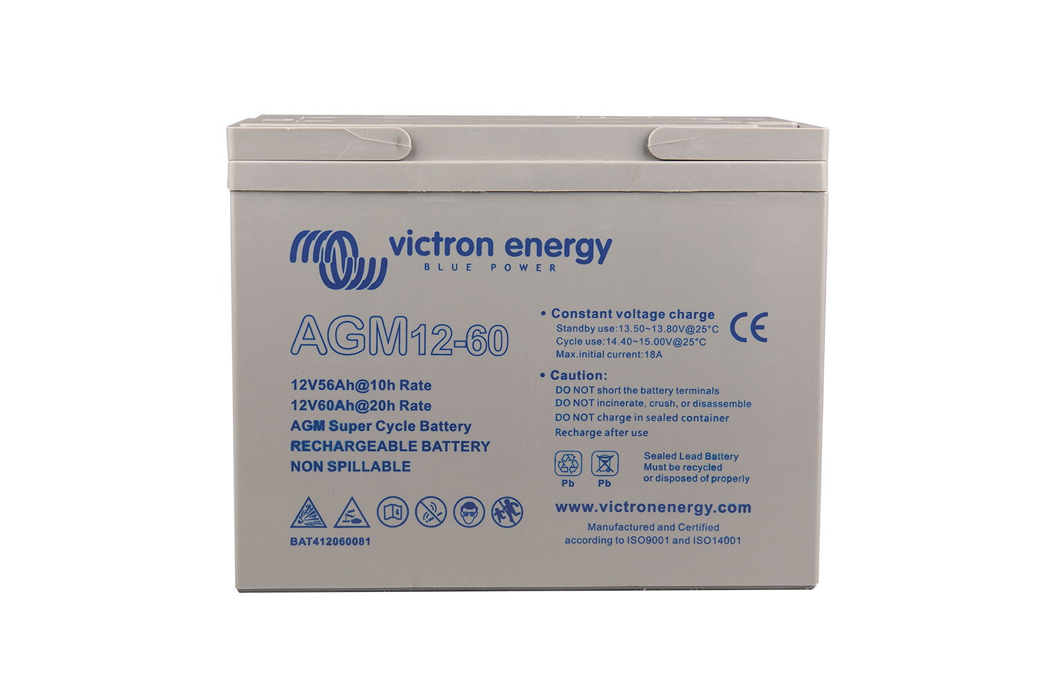 Victron 12V/60Ah AGM Super Cycle Battery (M5)