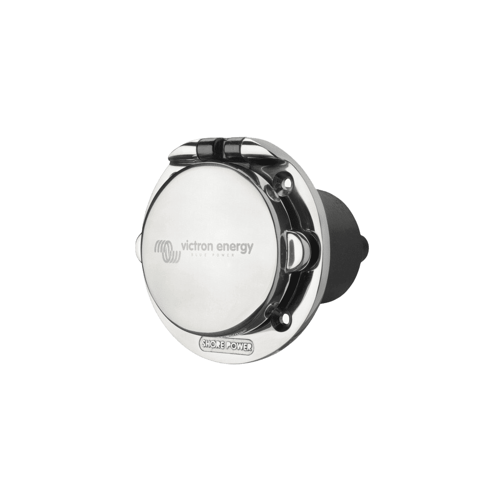 Victron Power Inlet stainless with cover 16A/250Vac (2p/3w)