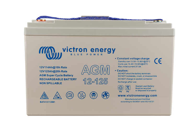 Victron 12V/125Ah AGM Super Cycle Battery (M8)